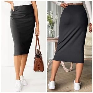 Two black pencil skirts size S Stretching fitted